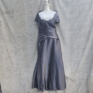 JADE BY JASMINE Sophisticated Charcoal Maxi Dress